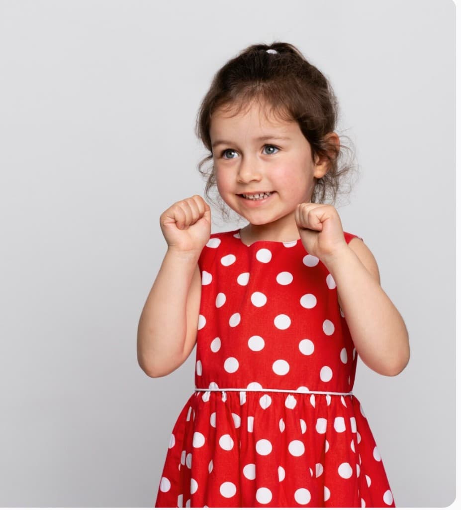 A real photo of the child before it becomes an illustration