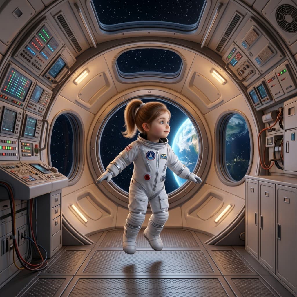 A child reimagined as the illustrated hero of their own storybook